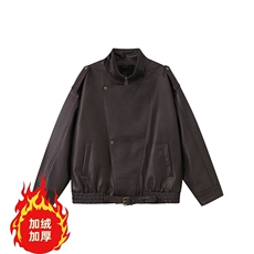 新款重工复古中性立领机车皮衣外套PU夹克上衣男女Y1027-P90网图，男装夹克，电商B245