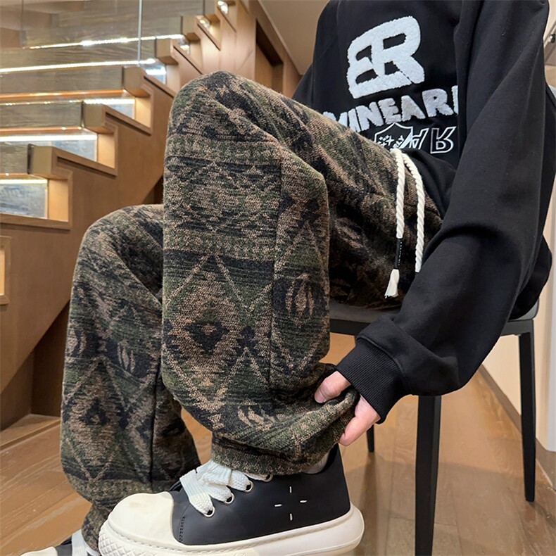 现货01潮民族风宽松直筒休闲裤复古休闲裤XZ211-1-K2445-P60，男装民族服装，星座211-1