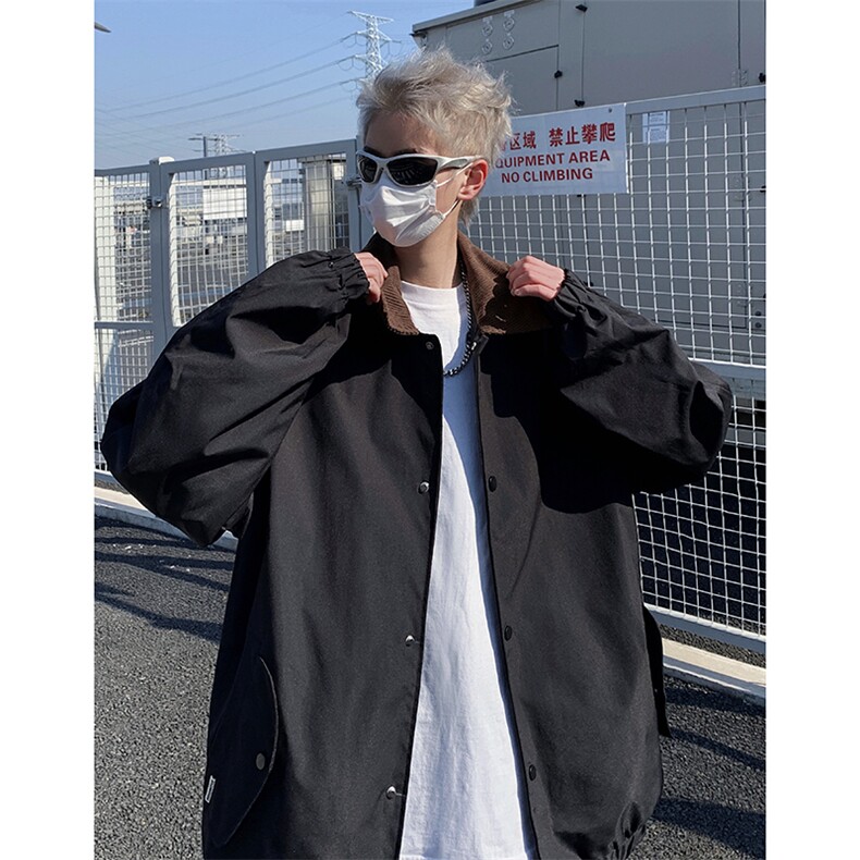2025秋翻领拼接港风时尚休闲男夹克外套705-1-W8812-P63控88,男装夹克,星座705-1