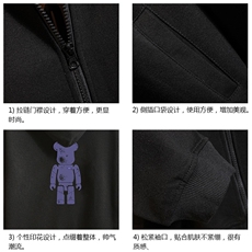 KS21242-P38连帽开衫卫衣男运动外套大码班服砖墙，男装卫衣，电商A040A