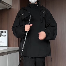 JK5002/P65秋装新款个性简约纯色立领夹克男潮流飞行员上衣外套，男装夹克，电商A141