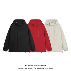 JK101/P65春装新款现货防水冲锋衣外套男纯色潮宽松大码夹克男，男装夹克，电商基地A050