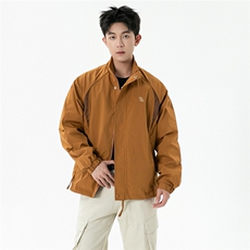 时尚夹克镂空立领冲锋衣工装刺绣夹克潮外套男装XZ212-QJK066-P56，男装夹克，星座212