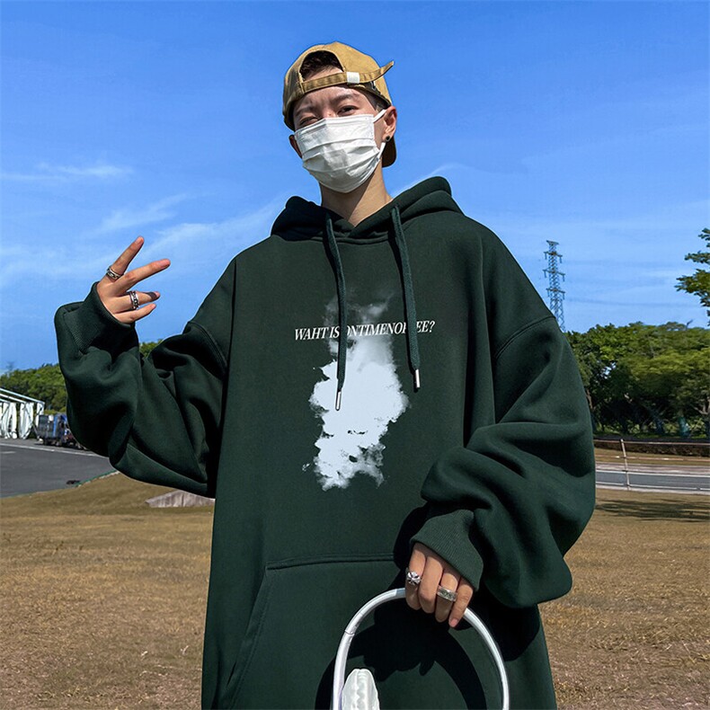 抖音得物供货可提供视频秋冬重磅美式宽松连帽卫衣DL2303,男装卫衣,电商A486