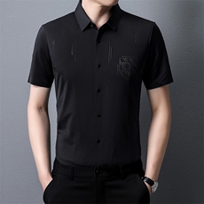 PAF3302钱塘2020-3夏季新款男士无痕高品质短袖衬衫薄款衬衣P44，男装衬衫，钱塘207-3