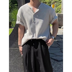 夏季新款潮牌刺绣棉麻短袖纯色青年半袖t恤上衣T192，男装T恤，星座1116A（原606A-3）