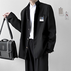 2026年dk制服中山装男女热血高校服jk西服男外套学院风西装~XY10，男装西服，星座601-2