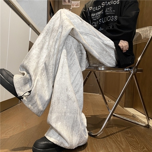 秋季新款潮流扎染拼接设计宽松直筒休闲裤B315-K25320-特p35控68图片