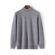 2025年秋季半高领12针男半高领时尚百搭通勤简约休闲羊毛衫，男装羊毛衫，赛冬羊绒