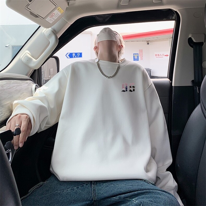 E12P33卫衣男潮流风景字母设计卫衣学生休闲无帽卫衣外套男，女装短外套，星座512-6