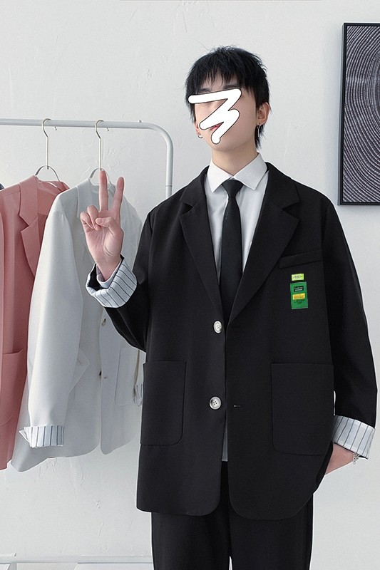 小西装男士秋冬季痞帅学院风dk制服宽松休闲单西服外套男XZ03-P80,男装西服,星座505-3