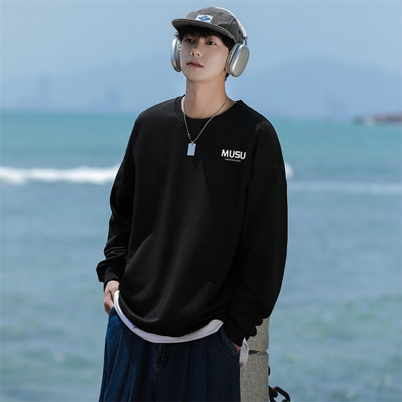 W35情侣字母圆领秋冬卫衣常规P28加绒P38S-5XL支持定制班服潮,男装卫衣,星座115A-3