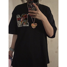 椰树星星牙刷绣M标夏季短袖t恤男女宽松潮半袖T8012，男装T恤，星座1116A（原606A-3）