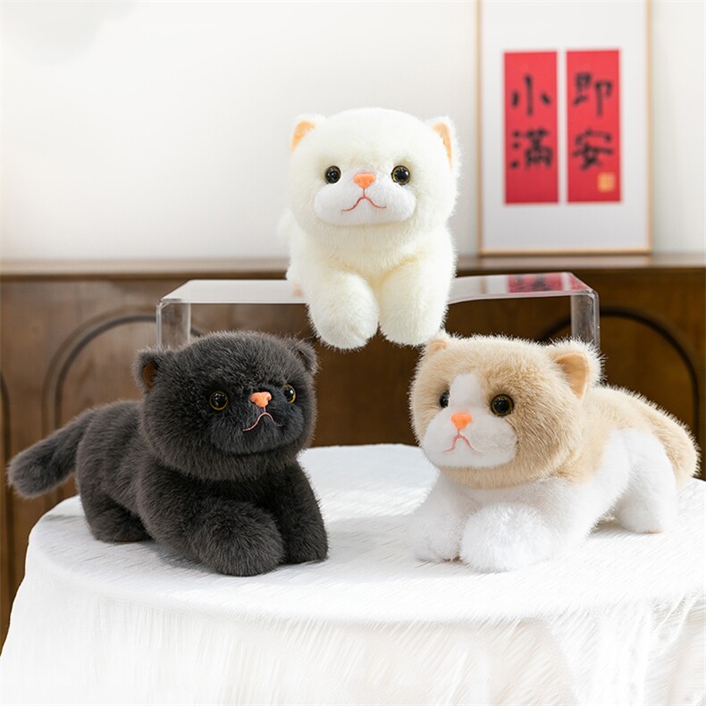 仿真趴猫毛绒玩具，米诺网供