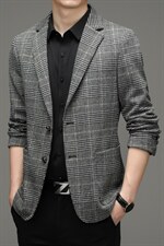 2023秋季男装商务休闲西服中年单西外套男时尚上衣HM8312-P220图片