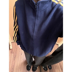 1506/QW030/P49美式三条杠运动外套开衫卫衣拉链立领夹克上衣，男装夹克，星座1506