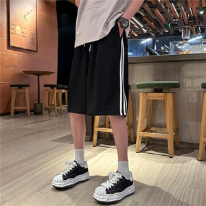 D2038-P25-控48 短裤cleanfit男夏季新款大码条纹vibe拼接短裤图片