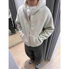 高品重磅双面摇粒绒连帽外套男女加厚开衫卫衣运动夹克A1228-P65，男装夹克，星座1505