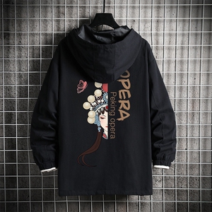 JK41161-P85 加棉款-P115 纯棉连帽夹克男士大码工装夹克男 网格图片
