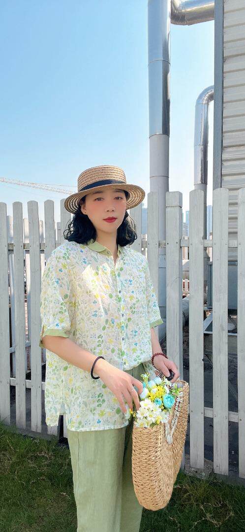 纯苎连衣裙小衫裤子裙子衬衣 时尚风 风淑女风休闲风，女装连衣裙，川哲