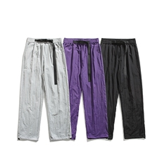 夏季新款潮流调节扣腰带宽松阔腿冰丝长裤B315-K24128-特p30控58，男装休闲裤，电商B315