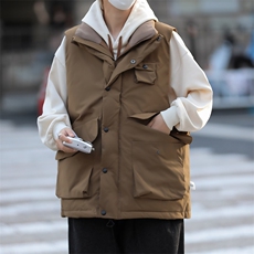 棉马甲男韩版潮流多口袋高街帅气2024冬季新款ins背心MF052-P58，男装背心/马甲，星座412-3