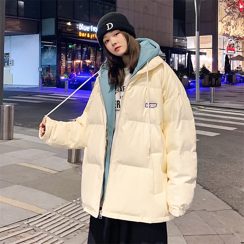 冬季假两件连帽外套情侣PU皮加厚棉衣棉服A071-Y266-P125女类,女装棉衣/棉服,电商A071