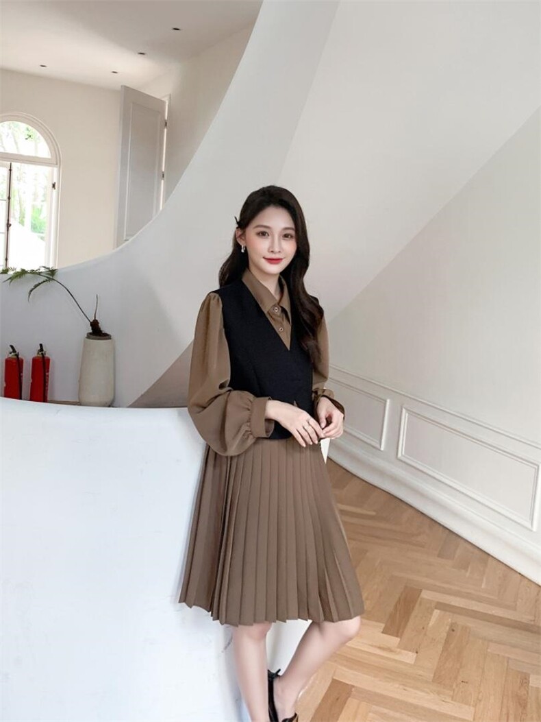 【现货】两件套马甲连衣裙，女装马甲，艾依佳人