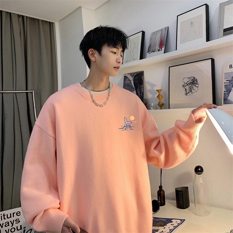 假两件毛衣男大码加绒针织衫男毛线衣M80364-P55加绒P70,男装针织衫/毛衣,电商A040