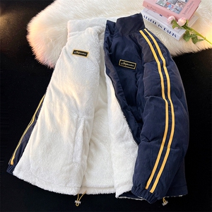 2025新款两面穿加厚棉服冬季灯芯绒情侣立领棉衣 CM98852-P90特图片