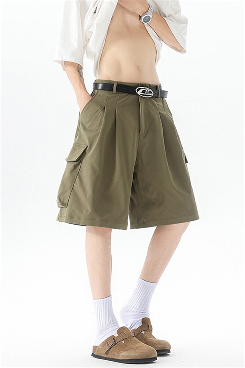 8XL-M工装西装短裤男夏季宽松大码日系痞帅高级五分裤DK26002P48,男装休闲裤,电商B312