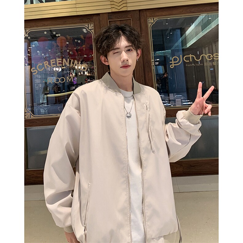 外套男款春秋季ins潮流潮牌美式复古设计感夹克宽松青少年棒球服,男装夹克,星座410-6（原星座1304-1）
