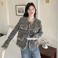 小香风羊毛彩色外套2C081-8508P185K258，女装短外套，2C081