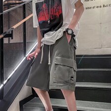 2023新款休闲短裤潮牌宽松工装五分裤男潮流大口袋中裤K3567-P31，男装休闲裤，星座512-2