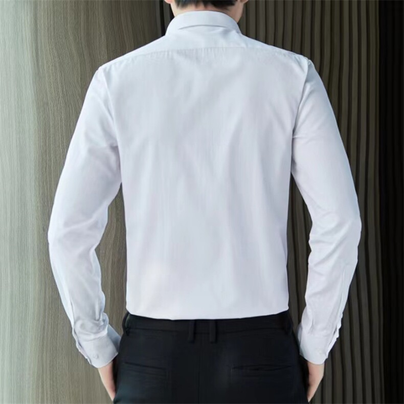 高档四季款长袖白色衬衫韩版修身工装服男上班衬衣C17--P22,男装衬衫,星座102C-1(原星座100)