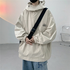 高品质防水连帽冲锋衣斜门襟外套夹克cwy233-P85控118，男装夹克，电商B370