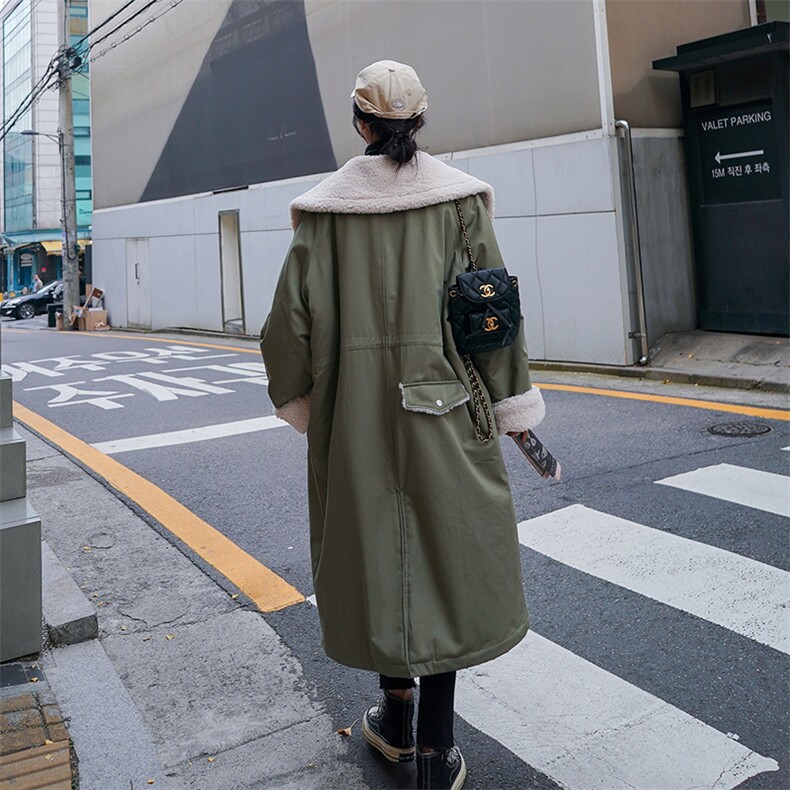 棉衣/棉服时尚潮流舒适长袖2020年冬季中长款优雅,女装棉衣/棉服,艾艾淮淮