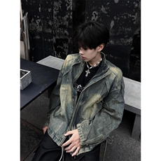 【有货】cleanfit水洗做旧短款牛仔外套美式工装夹克JK03CC-特P78，男装夹克，星座1007（原301D）