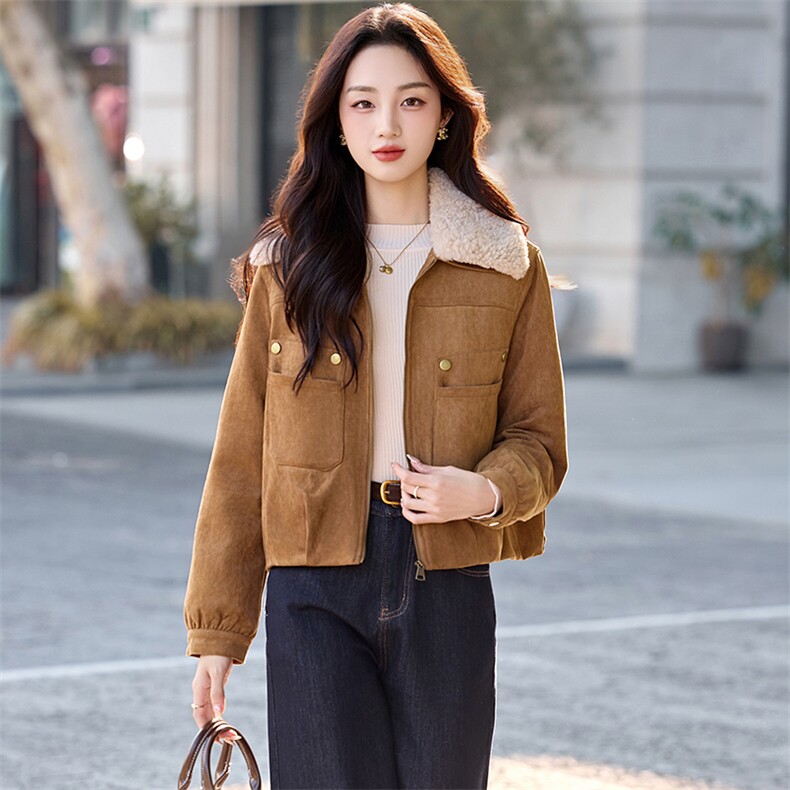 （现货）XBL新款2025年冬季短款羽绒服派克服保暖90白鸭绒1026,女装毛呢外套,欣贝拉