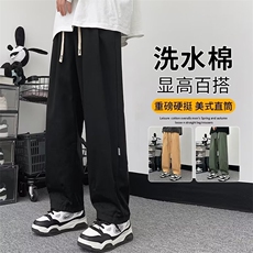 春款男休闲裤纯棉直筒宽松贴标长裤K030P45，男装休闲裤，星座1013-1