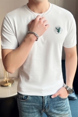 2024春夏新款圆领修身纯色短袖T恤男5766-p45，男装T恤，电商D303