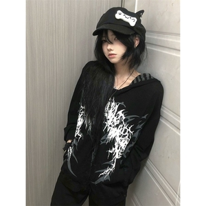 卫衣外套男女秋季宽松上衣美式显瘦长袖JKA213-P56,女装短外套,星座208-5