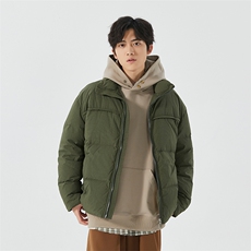 新标90白鸭绒简约休闲立领外套纯色加厚羽绒服ESY0212-P210，男装羽绒服，电商B306