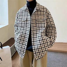 小香风夹克男宽松潮流韩版学生外套上衣A071-JK102-P98128，男装夹克，电商A071