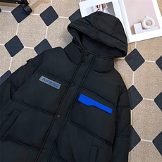 棉服男女韩版潮流连帽加厚拼色保暖2024冬季ins棉衣外套MF272-P93，男装棉衣，星座412-2