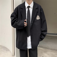 男青春流行简约气质长袖潮时尚平驳领标准西服上衣W1019P45，男装西服，星座1116-2