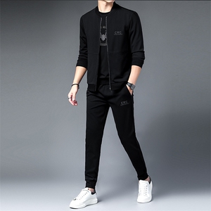 SA9682-3钱塘2020-2中青年男士冬季新款时尚休闲卫衣套装P243图片