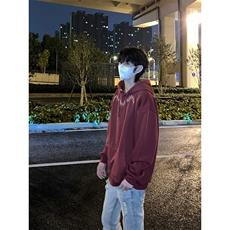 荆棘印花LOGO男女情侣潮牌连帽卫衣，男装卫衣，星座310A-4
