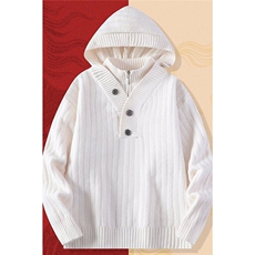 250930-TP65新年战袍情侣装秋冬季搭毛衣红色本命马年衣服拜年服，男装针织衫/毛衣，电商D310B