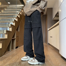 抖音品质秋冬新款潮流灯芯绒宽松休闲裤卫裤B315-K830-特p35控68，男装休闲裤，电商B315